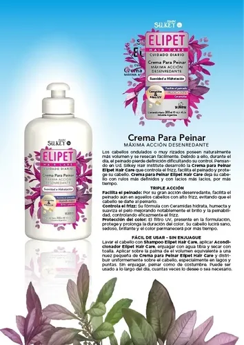 Crema Para Peinar Silkey Elipet Hair Care 300 Ml X 3 Uni