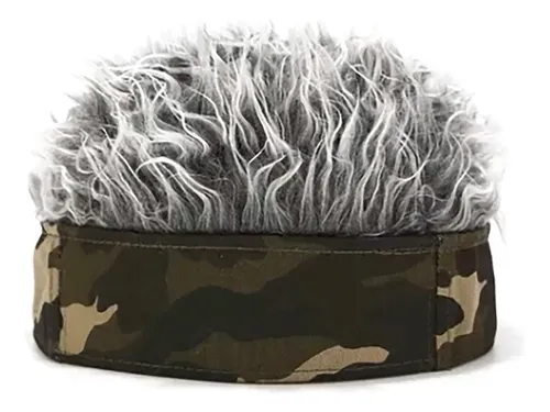 G/ Diadema De Pelo Falso Para Hombres En Negro Y Gris