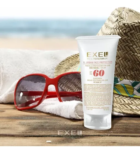 Exel Pantalla Solar Con Color Facial Factor 60 Uva X 50ml.