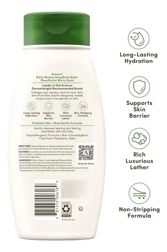 Gel De Baño Hidratante Diario Aveeno Con Manteca De Karité 5