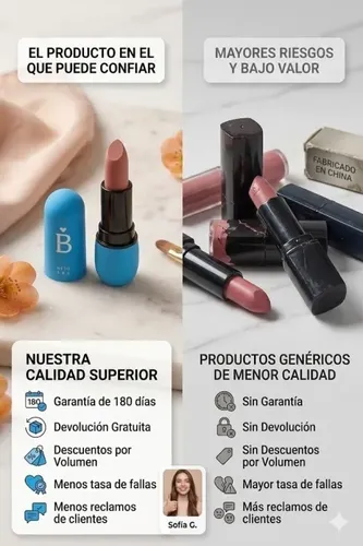 Labial Mate Aterciopelado 3 Tonos Bella Grace