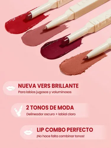 Glam 101 Sheer Lipstick Y Liner Duo Sheglam Color Strawberry Sorbet