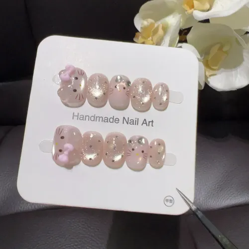 Calidad Superior Parche For Uñas Con Base De Brillo Rosa