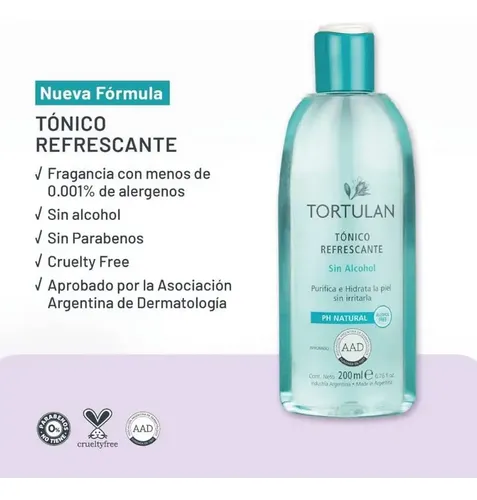 Tortulan Tónico Refrescante X 200ml Sin Alcohol