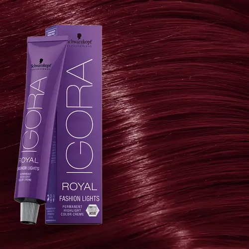 Kit Tintura Schwarzkopf Professional Igora royal Specialities fashion lights tono l-89 mechas rojo violeta para cabello