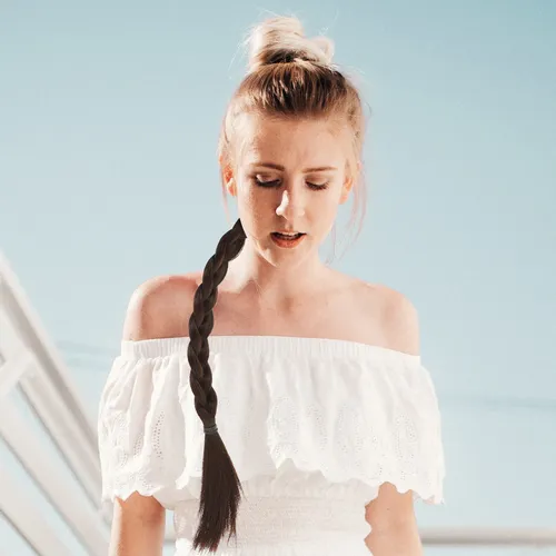 Extensiones De Cabello Sintético Largo Y Liso Trenzado En Co