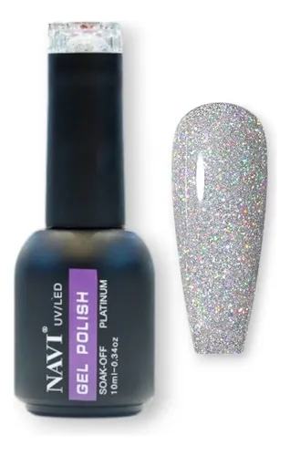Navi Esmalte Platinum Uv Led Semipermanente 8ml Glitter