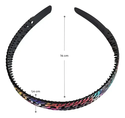 Vinchas Metalizadas Para El Pelo Diseños Pack X12 Color Multicolor 2