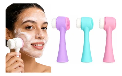 Cepillo Silicona Facial 2 En 1 Limpieza Facial Exfoliacion