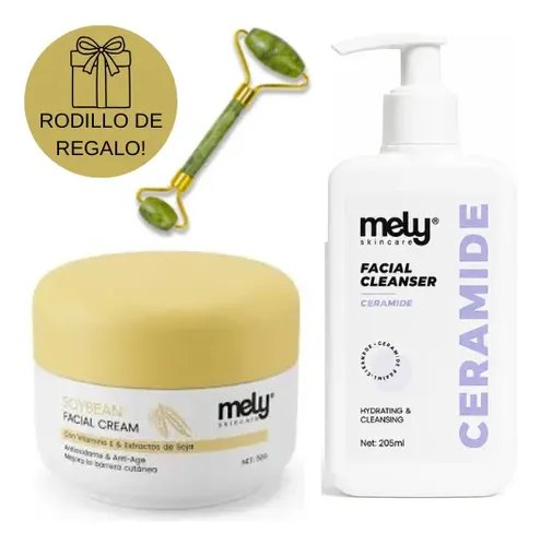 Kit Skincare Crema Leche Limpieza Mely Set Cuidado Facial