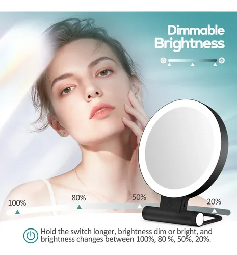 Espejo De Aumento B Beauty Planet 30x Con Luz Y Batería 2000