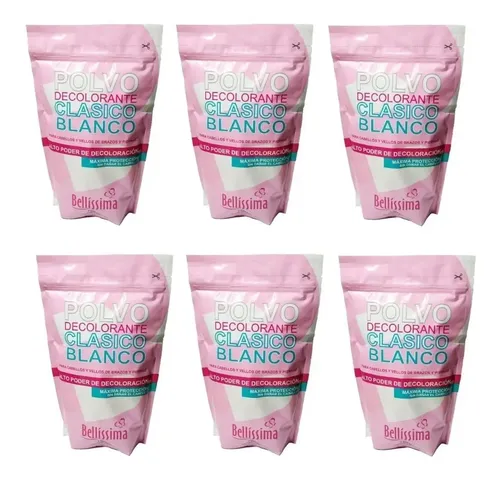 Polvo Decolorante Clasico Blanco Bellissima 700gr Pack X 6