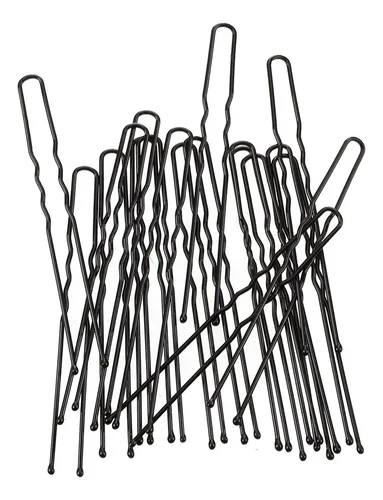 60 Broches De Pelo De Metal Negro De 7 Cm De Largo Para Muje