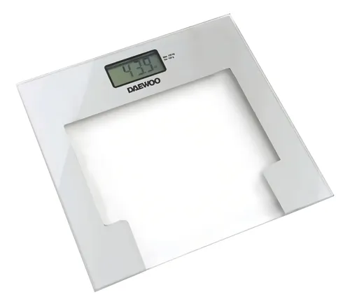 Balanza Personal Digital 180kg Graduación Daewoo Base Vidrio Color Blanco