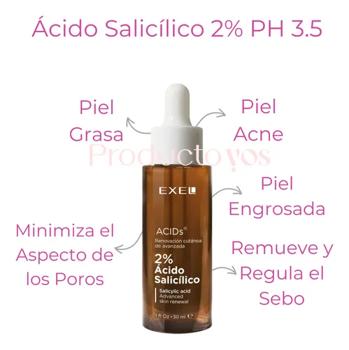 Serum Salicilico 2% Piel Grasa Acne Renovador Celular Exel