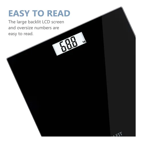 Báscula De Baño Digital Nutri Fit, Peso Corporal 180 Kg, Neg