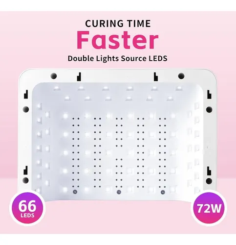 Lámpara De Uñas Uv/led Missshine 72w Con 66 Perlas Y