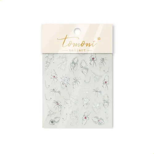 Adhesivos De Uñas: Araña Plata Oro De Alta Gama