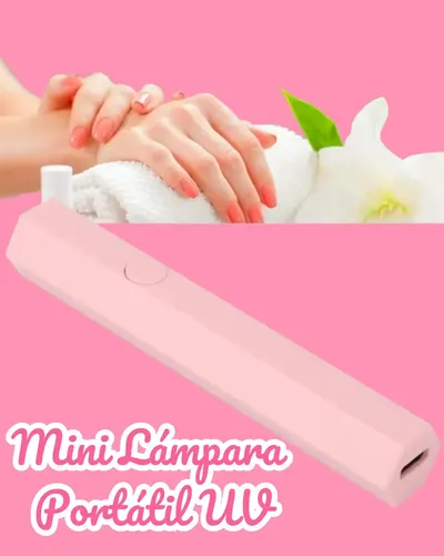 Mini Lámpara Led Uv Portátil Recargable Uñas Gelificadas Gel Color