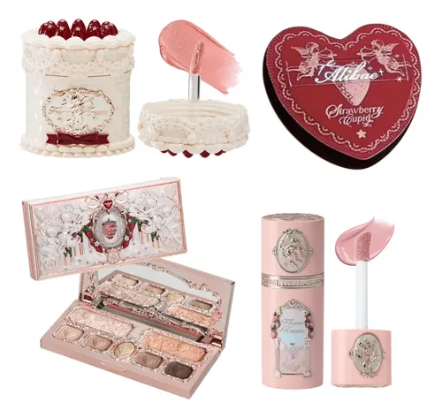 Set De Maquillaje Flower Knows, 4 Unidades, Strawberry Cupid