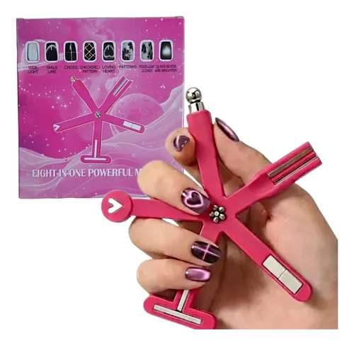 Iman Para Esmalte Cat Eye 5 En 1 Multifuncion Corazon Flor