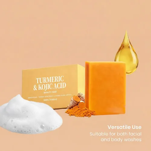 Jabón De Baño Iluminador Con Cúrcuma, 100 G, Limpieza Suave