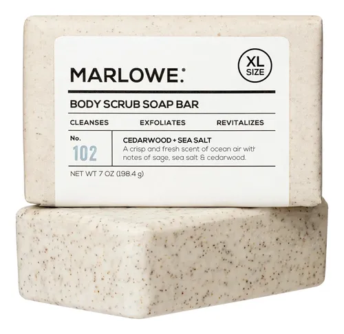 Marlowe. Jabón Exfoliante Corporal De Madera De Cedro Y Sal