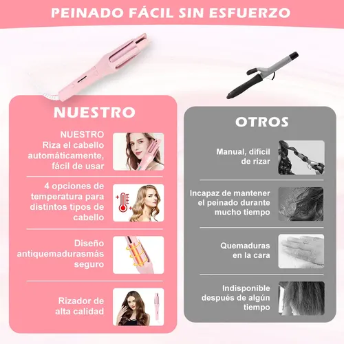 Rizador Automático 32mm Cerámica Para Cabello Rizado Y /f.