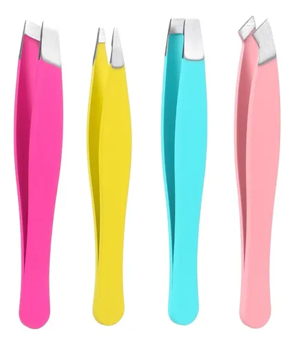 Nogeqi 4pcs Mini Pinzas De Precisión Para Cejas Y Vello