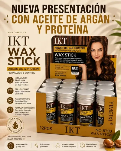 Wax Stick Ikt Aceite De Argán Para Baby Hair Fijador Cabello