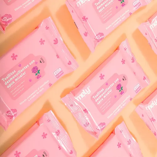 Toallitas Desmaquillantes Con Agua Micelar Aroma Rosa Mely