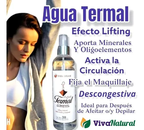 Agua Termal Lifting Sin Arrugas Fija El Maquillaje Hidrata