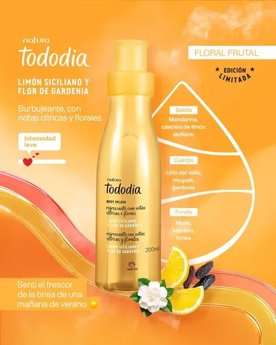 Kit Limón Siciliano Body Splash+ Jabón+ Crema Corporal Natur