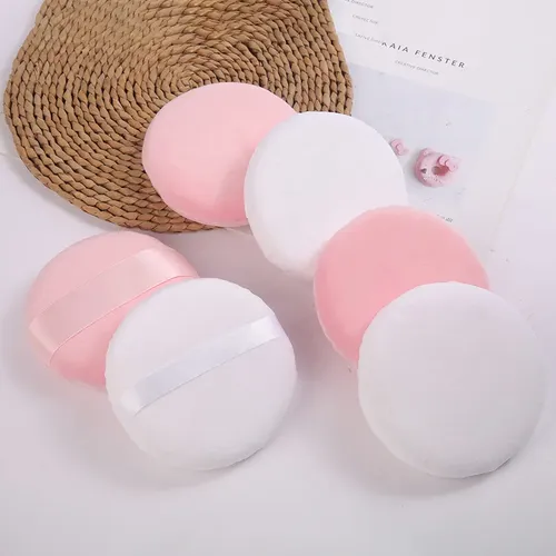 130mm Large Fluffy Powder Puff Reusable Setting Makeup 6 Pcs