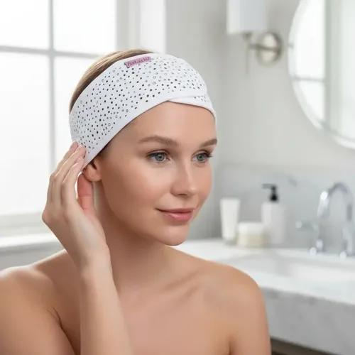 Vincha Cosmética Kala Skin Care Abrojo Con Boton Y Pelo
