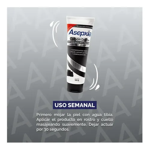Asepxia Carbon Gel Exfoliante 120 G