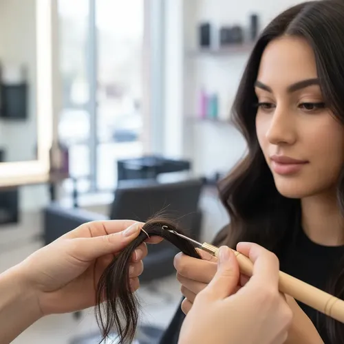 Aguja Tipo Crochet Microring Para Extensiones De Cabello