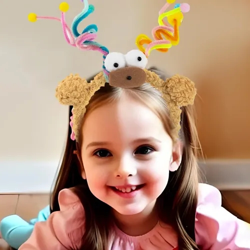 Aro De Pelo De Felpa, Diadema Divertida, Accesorios Amarillo
