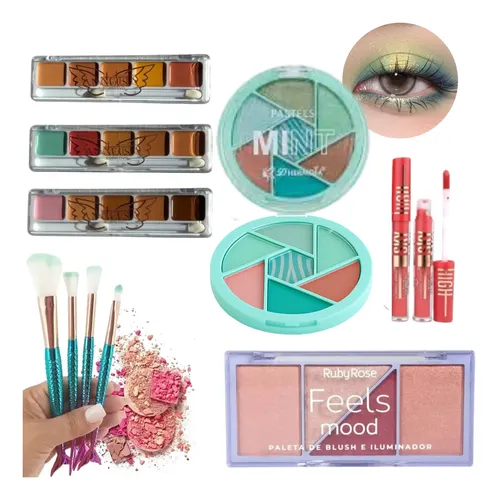 Kit De Maquillaje Para Mujer Sombras Corrector Teens Pastel