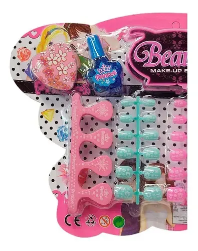 Set De Belleza Decora Tus Uñas Esmalte Stickers Y Accesorios