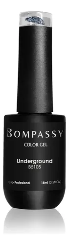 Esmaltes Starlight Semipermanente Para Uñas Bompassy 15 Ml Color B5105 Underground