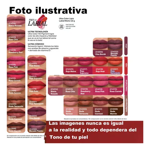 Lapiz Labial Ultra Matte 3,6g Ultra Color Avon