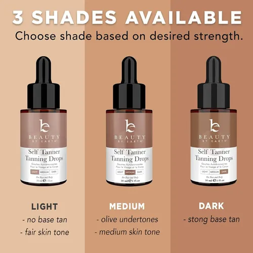 Autobronceador En Gotas Para El Rostro, Bronceado Sin Sol…