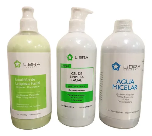 Limpieza Facial Piel Mixta Gel+ Emulsión+ Agua Micelar Libra