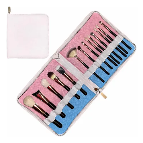 Set De 10 Brochas Maquillaje Kabuki Profesional + Estuche