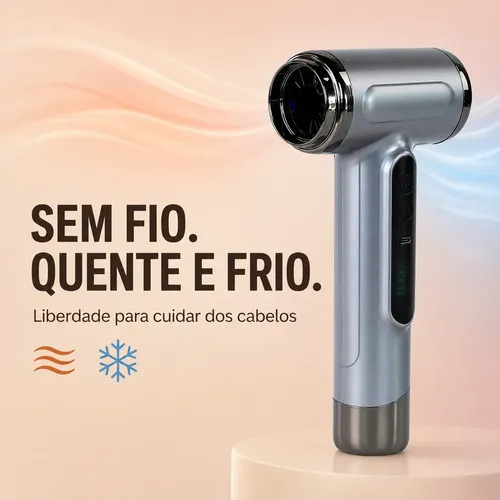 Secador De Pelo Inalámbrico Recargable Caliente Y Frío 200w