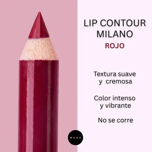 Delineador Labios Lápiz Mazz Rojo Cremoso