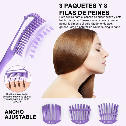 Set De 4 Cepillos De Peluquería Cepillo Para Cabello