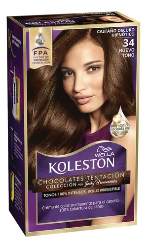Kit Tintura Perm Tratamiento Hidratante 34 Castaño Oscuro