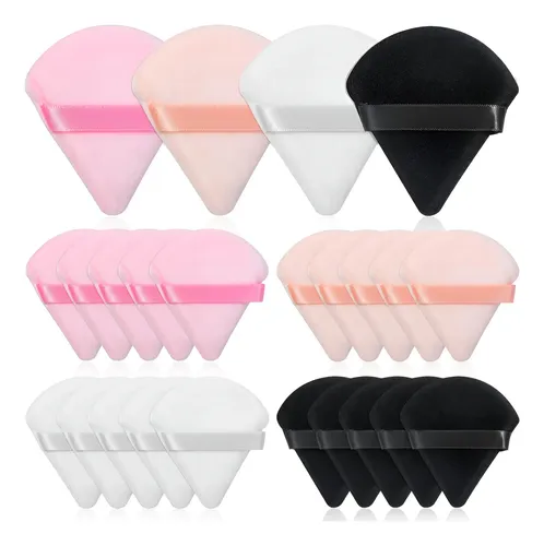 Kit 24 Borlas Para Polvo Maquillaje Esponja Facial Base Cos
